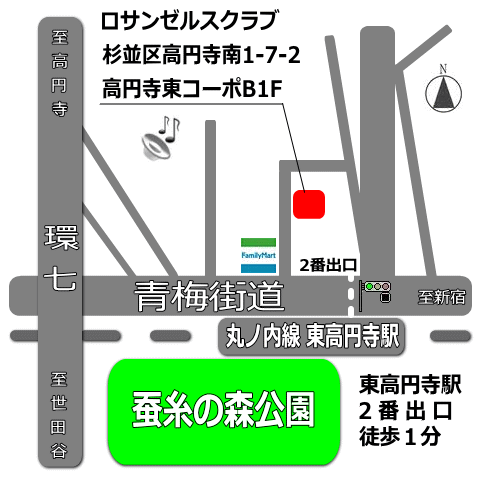 ロサンゼルスクラブの地図
